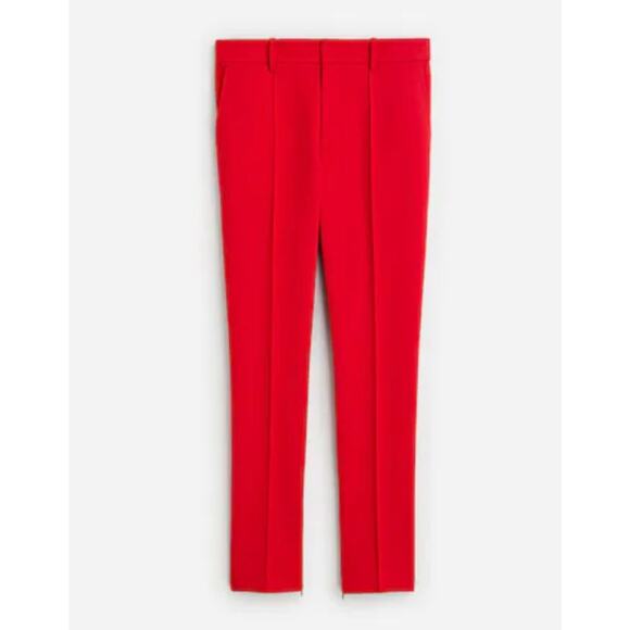 Madewell Mid Rise Slim Ankle Pant Straight Leg Red Classic Relaxed US 4 NWT - Picture 3 of 12